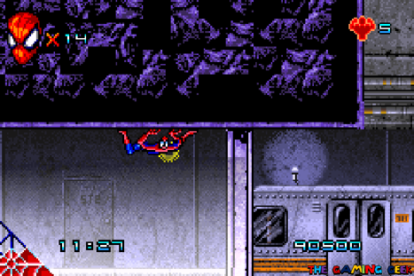 Spider-Man GBA - wall crawling