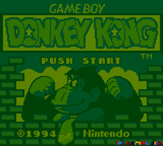 donkey kong gb title screen